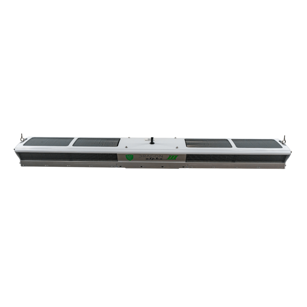 Scynce LED Dragon Alpha-3 full spectrum grow light with white housing and metallic vents.