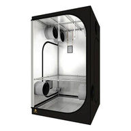 Secret Jardin Dark Room V3 DR120 grow tent with multiple vents and a wire shelf.