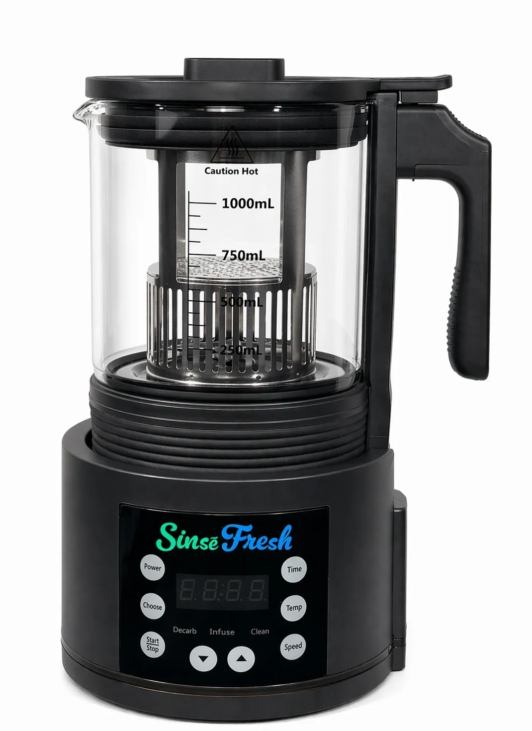 Sinse Fresh oil and butter infuser with digital display and measurement markings.