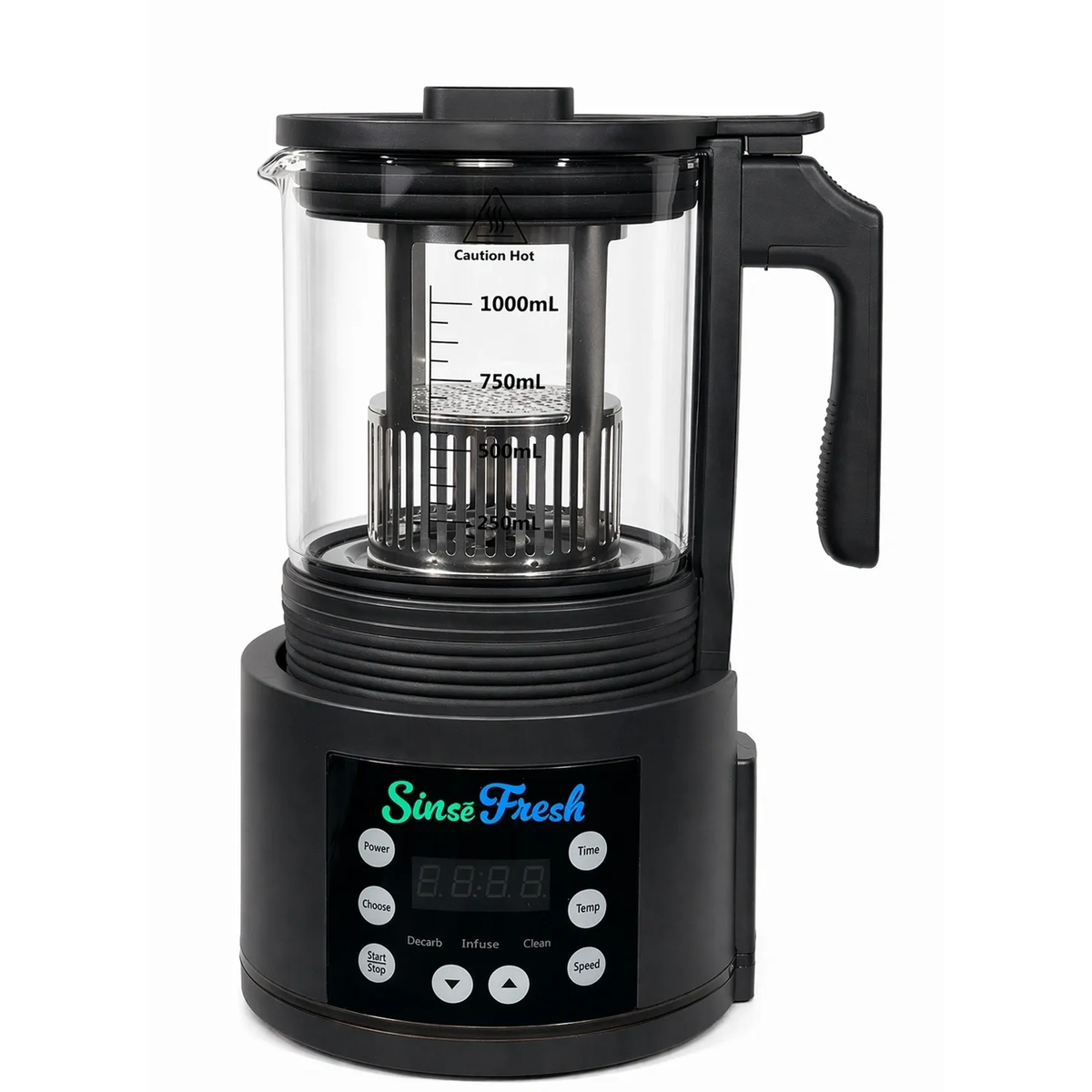 Sinse Fresh oil and butter infuser with digital display and measurement markings.