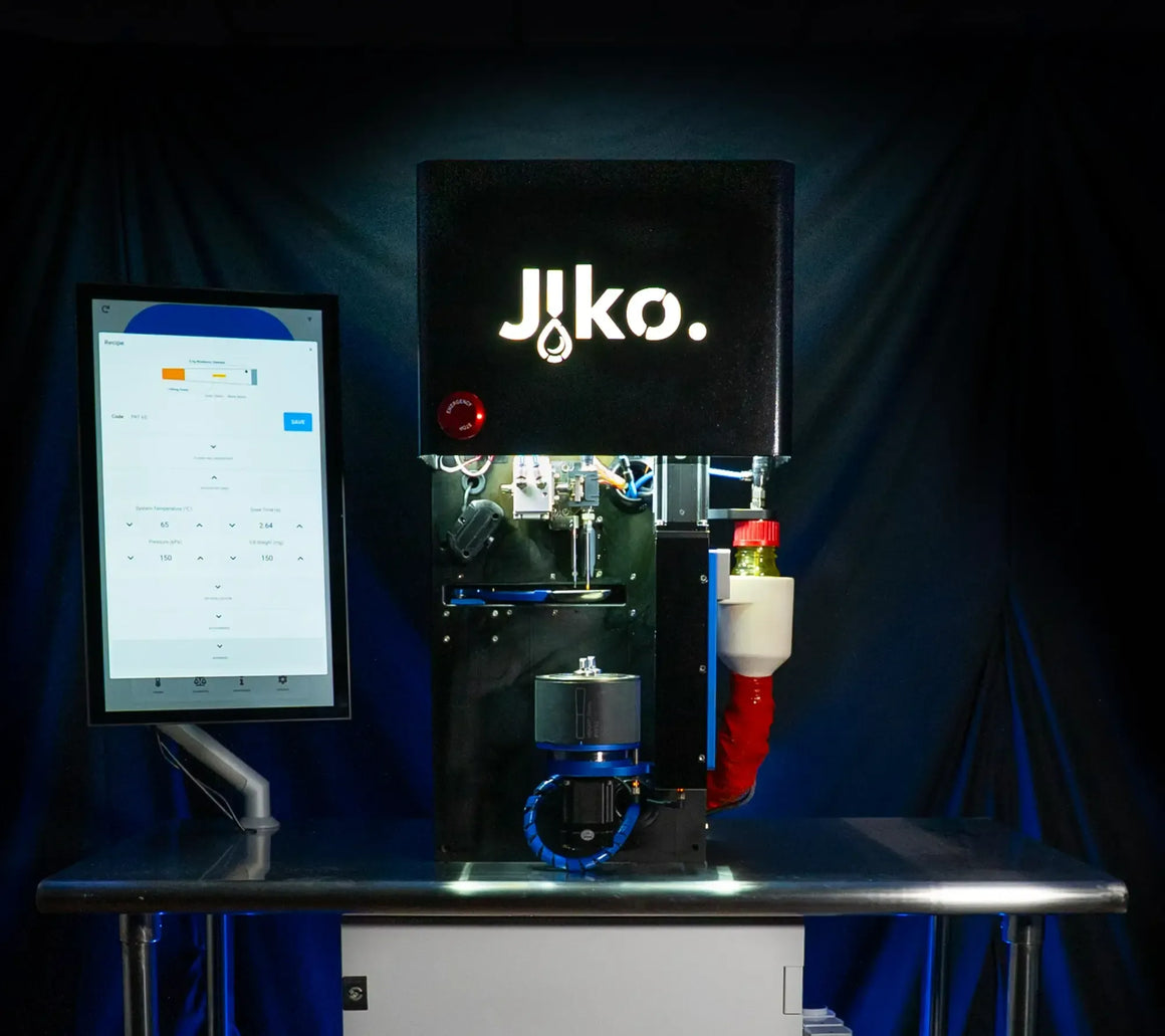 Jiko Plus robotic liquid dispenser with touchscreen interface.