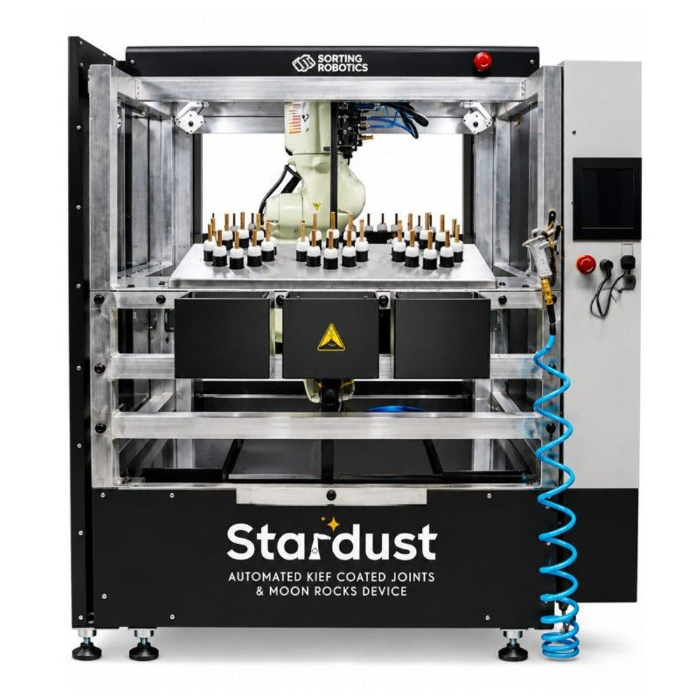 Sorting Robotics Stardust automated kief coated joints & moon rocks device.