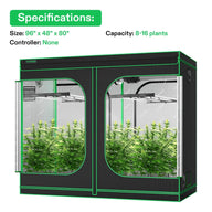 VIVOSUN GIY-84 Standard Grow Tent Kit Specifications
