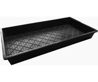 Black SunBlaster Super Thick wheatgrass drain tray with diamond pattern and drainage holes.