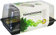 SunBlaster NanoDome mini greenhouse kit with T5HO lamp, reflector, and tray.