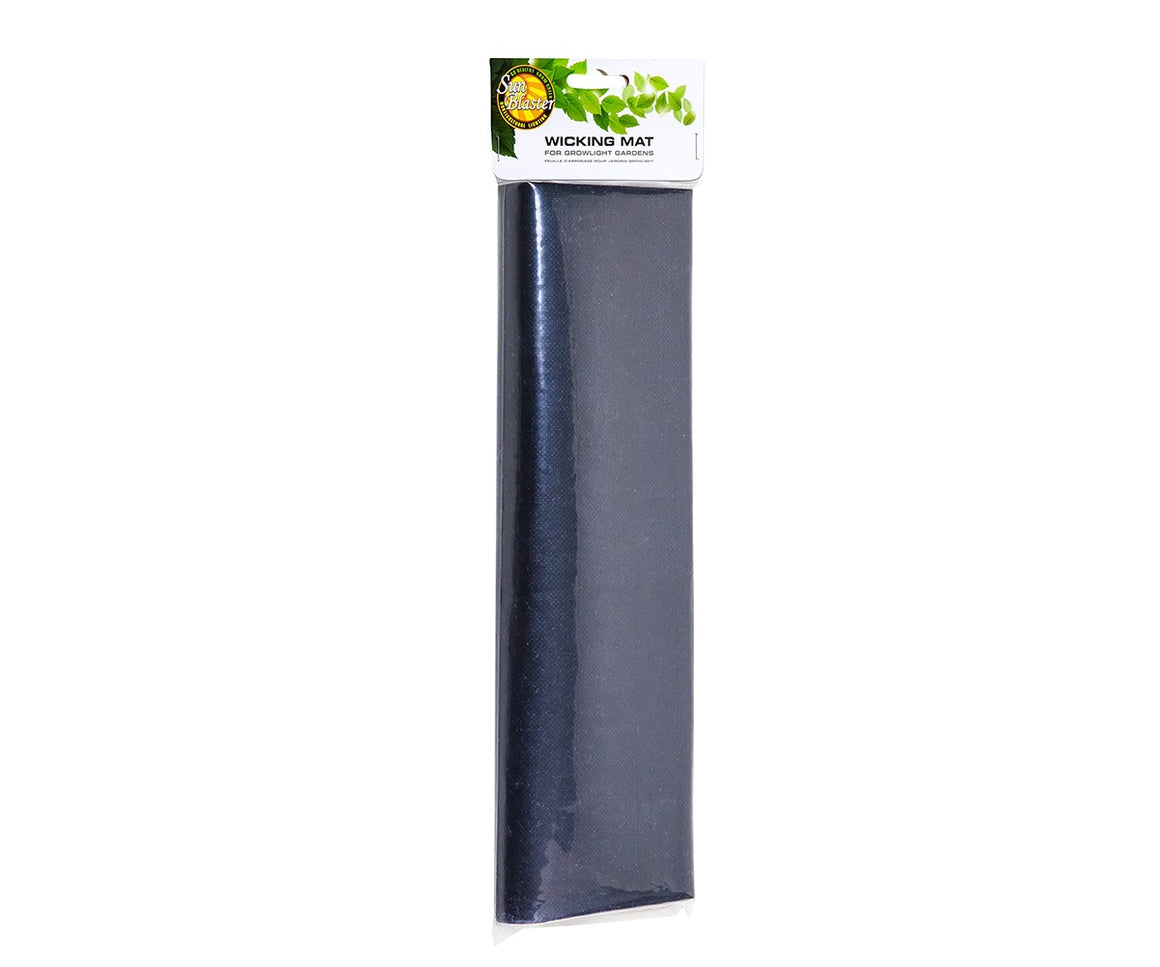 Sun Blaster wicking mat in packaging for grow light gardens.