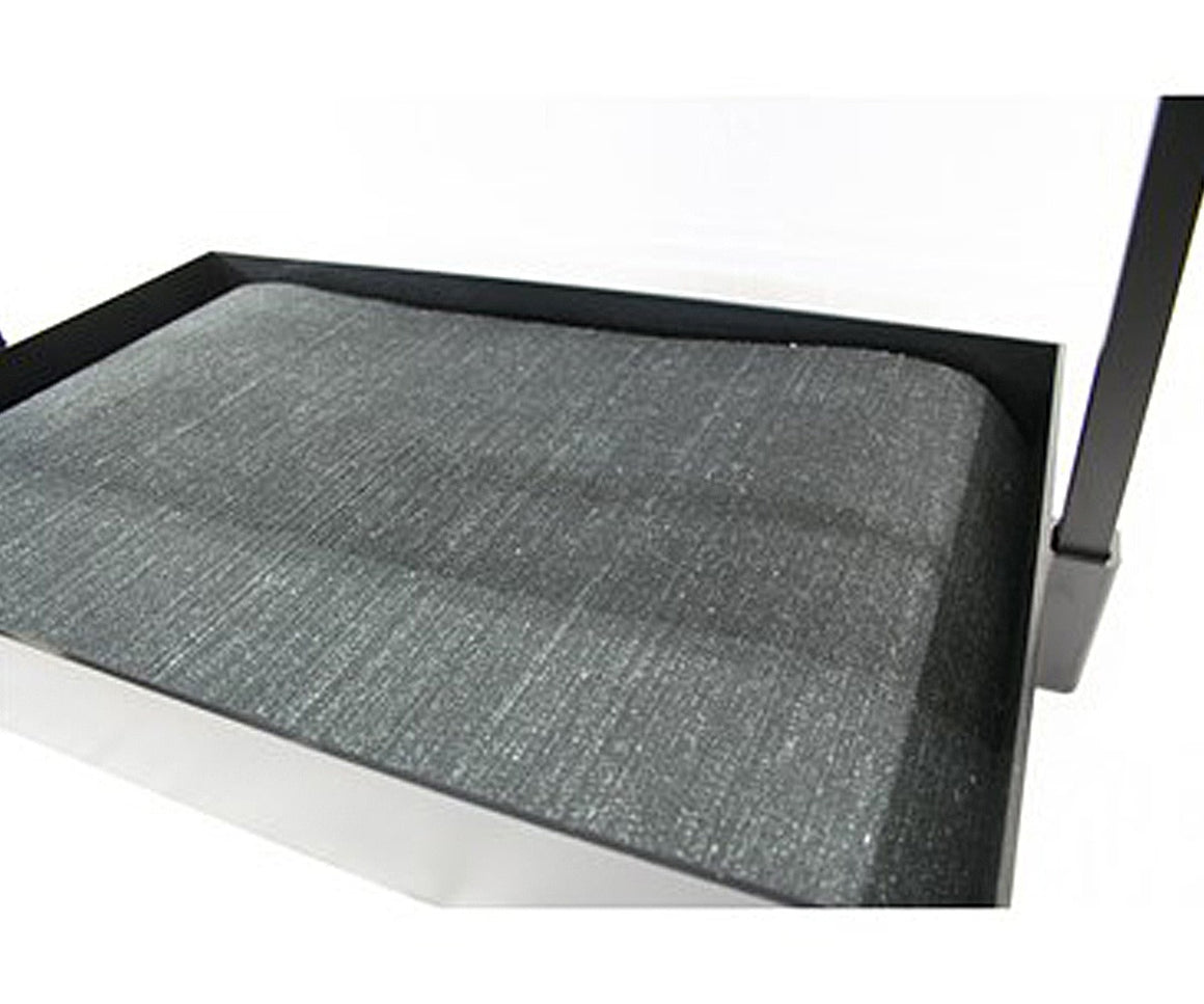 SunBlaster wicking mat replacement shown in a black tray with a textured grey surface.