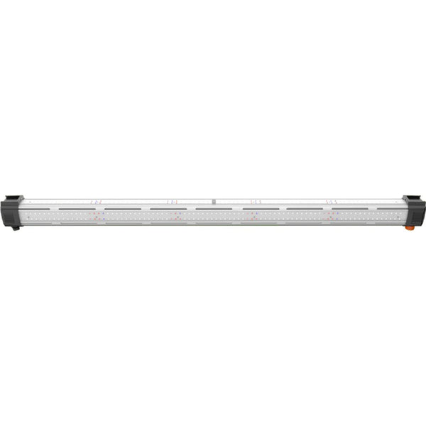 ThinkGrow Intercanopy LED ICL-300 horticultural grow light: long silver bar with rows of white, blue, red LEDs, black end caps.