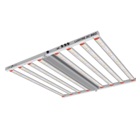 A white LED grow light bar with multiple rows of lights and 