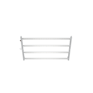 Full-spectrum LED grow light bar with four horizontal LED strips and silver frame.