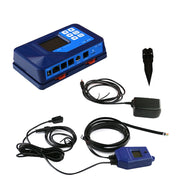 TrolMaster Aqua-X NFS-1 irrigation control system with blue controller, probes, and power adapter.