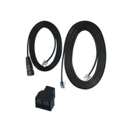 Black environmental control cables and splitter on a white background.