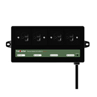 TrolMaster Green-X 4RS-2 greenhouse control unit with four outlets, temp, humid, and program buttons.