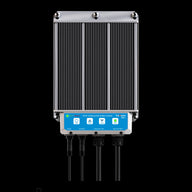 TrolMaster DMC-1 greenhouse roll-up motor controller features a heatsink, control panel with buttons, and cable connectors.