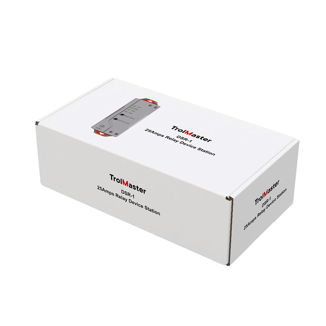 TrolMaster DSR-1 greenhouse control relay device station box with product label.