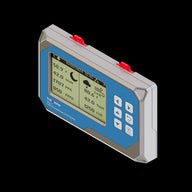 TrolMaster Green-X GCS-1 greenhouse control system display showing temperature, humidity, and light levels.