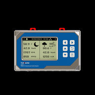 TrolMaster Green-X GCS-1 greenhouse control system with LCD screen displaying environmental data.