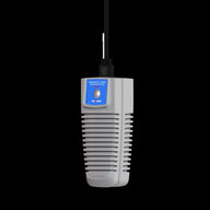 TrolMaster MBS-GH greenhouse 4-in-1 sensor with temp, humid, CO2, light. White unit hangs from black cord.
