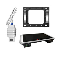 TrolMaster Hydro-X Pro environmental controller with sensor, mounting bracket, and touchscreen display.