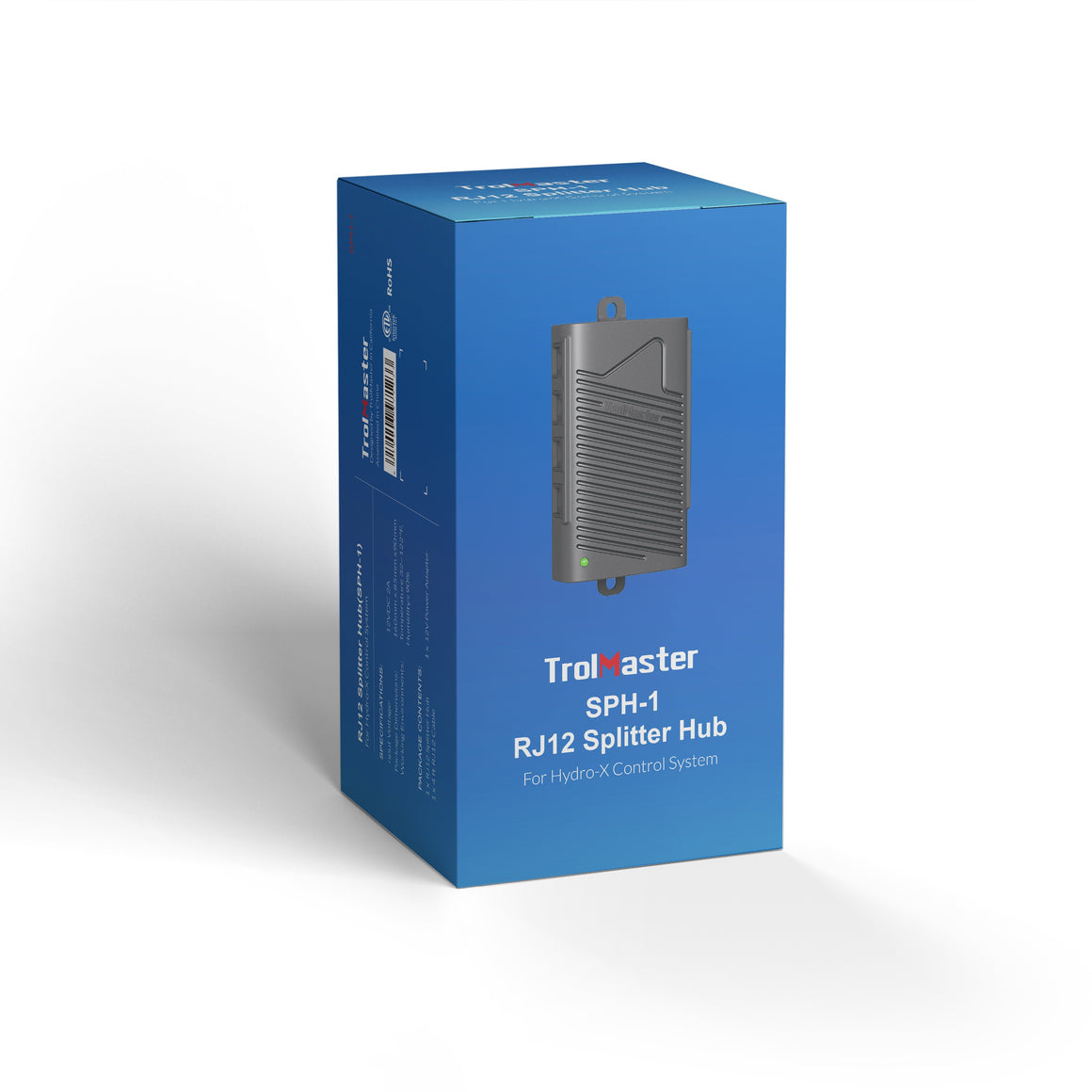 TrolMaster SPH-1 RJ12 Splitter Hub box featuring the device and product details.