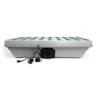 TurboKlone Elite 144 cloner with blue and green net pots, fan, and power cord.