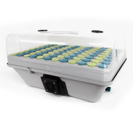 TurboKlone Elite 96 cloner with dome, featuring blue and green plugs and a side fan.