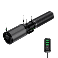 VIVOSUN Aero Zesh T88 inline fan & carbon filter with ribbed duct, suspended. E12 speed controller shows green '8'.