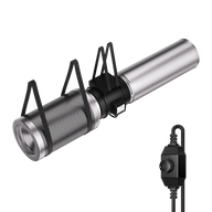 VIVOSUN Air Filtration Kit: inline fan, carbon filter, flexible ducting, and variable speed controller against black.