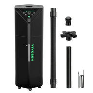 VIVOSUN AeroStream H19 smart humidifier, black, with digital display, wheels, hose, tubes, nozzle, diffuser, and probe.