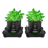 VIVOSUN FlexFeed Self-Watering Fabric Pot Base & Grow Bag Set with 6L Reservoir - 4 Pack