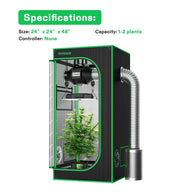 VIVOSUN GIY-22 Standard Grow Tent Kit Specifications