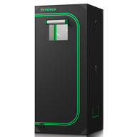 VIVOSUN grow tent: black exterior, green trim, zippered door, ventilation ports, and window.