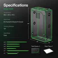 VIVOSUN 4x2 Slim Fit grow tent, 48