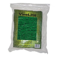 Green VineLine 5x15 ft polyethylene garden netting for climbing plants, in plastic packaging.