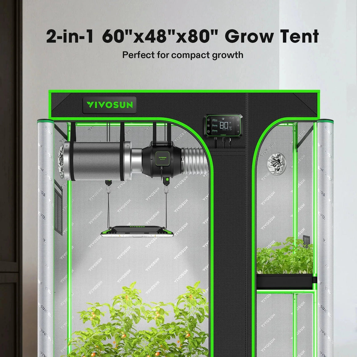 VIVOSUN Smart 2-in-1 GIY-SGS-54 Grow Tent Kit Grow Tent