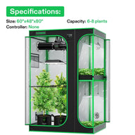 VIVOSUN Smart 2-in-1 GIY-SGS-54 Grow Tent Kit Specification