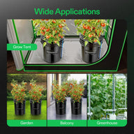 Vivosun 5-gallon DWC hydroponic system kit with two buckets in a grow tent, garden, balcony, and greenhouse applications.