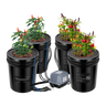Vivosun 5 Gal DWC Hydroponic System - 4 Bucket Kit
