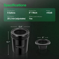 Vivosun 5-gallon DWC hydroponic system kit with 8