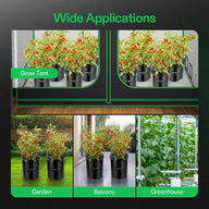 VIVOSUN 5-gallon DWC hydroponic system kit with 4 buckets of tomato plants in a grow tent, garden, balcony, and greenhouse.
