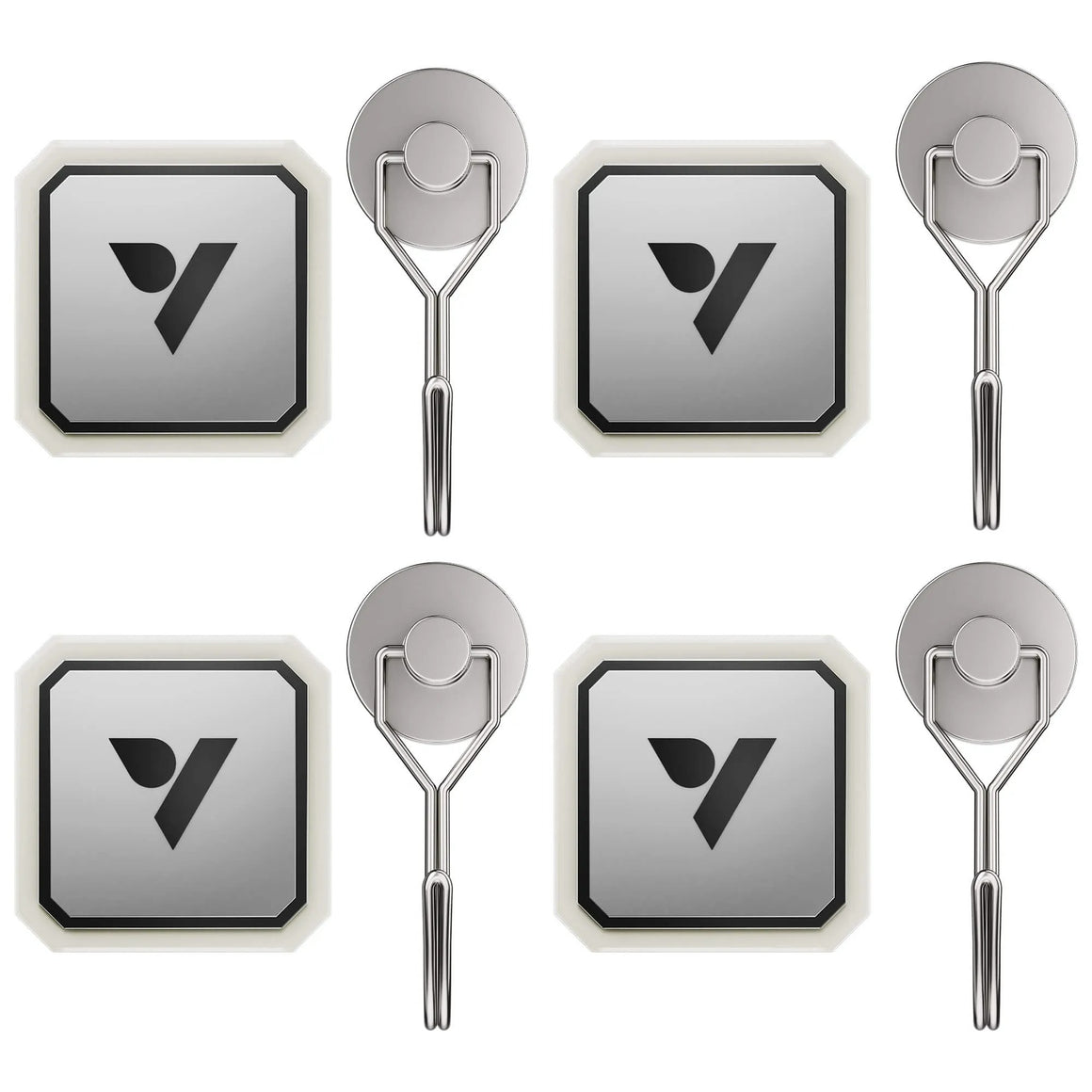 Vivosun magnetic hooks with a Vivosun logo, arranged in two rows of four.