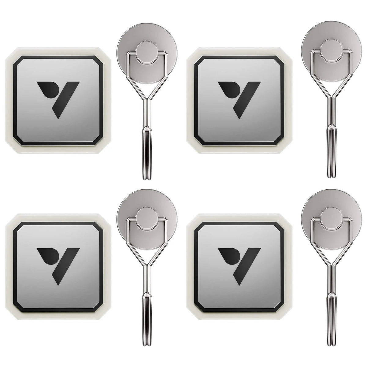 Vivosun magnetic hooks with a Vivosun logo, arranged in two rows of four.