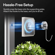 Vivosun magnetic hook base attached to a pole with a hook.