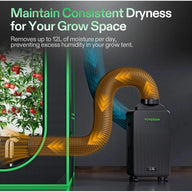 Vivosun AeroDrain D12 Intelligent Environmental Dehumidifier