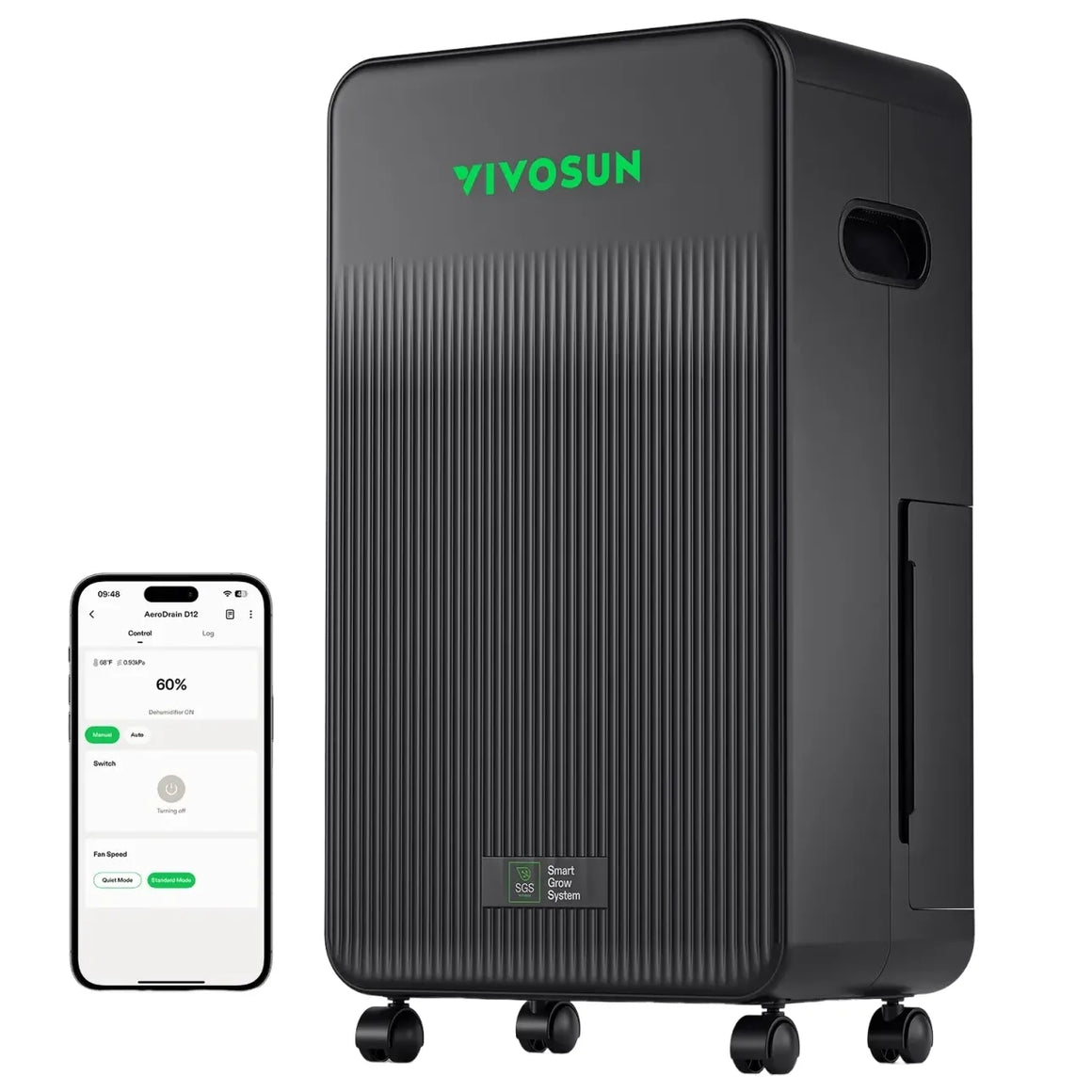 Vivosun AeroDrain D12 Intelligent Environmental Dehumidifier