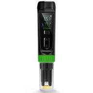 Vivosun AeroLab P30: Digital pH and temp meter with green accents, LCD screen displaying 6.51 pH and 77.1°F.