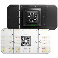 VIVOSUN AeroLight 240W LED grow light, black top with fan, white panel bottom with LEDs.