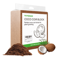 VIVOSUN 11lbs Coco Coir Block for plant growing with coconuts.