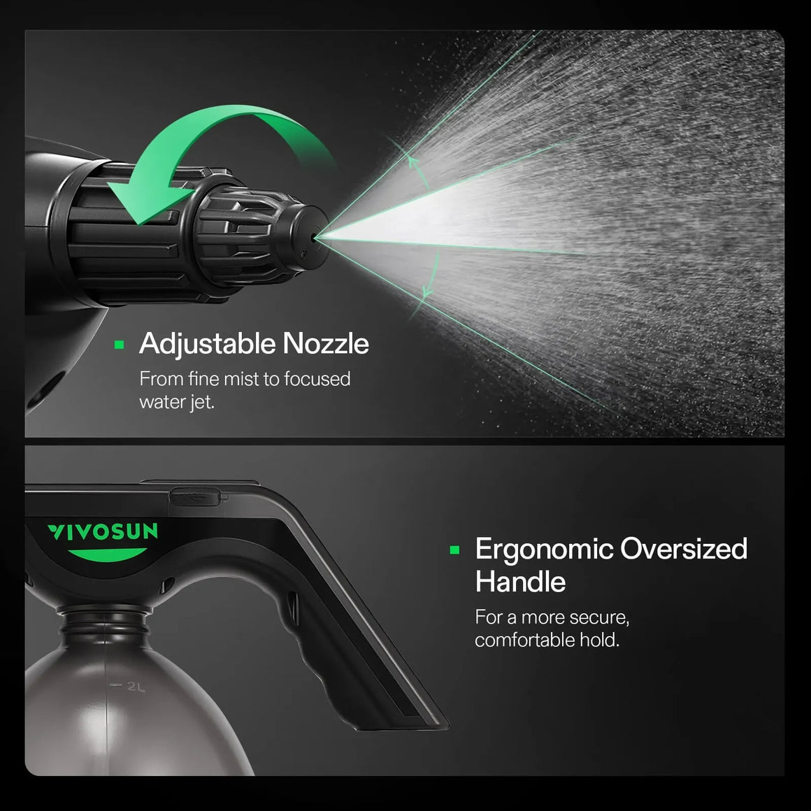 VIVOSUN electric sprayer with adjustable nozzle and ergonomic handle.
