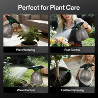 Vivosun 2L electric sprayer in use for plant watering, pest control, weed control, and fertilizer spraying.